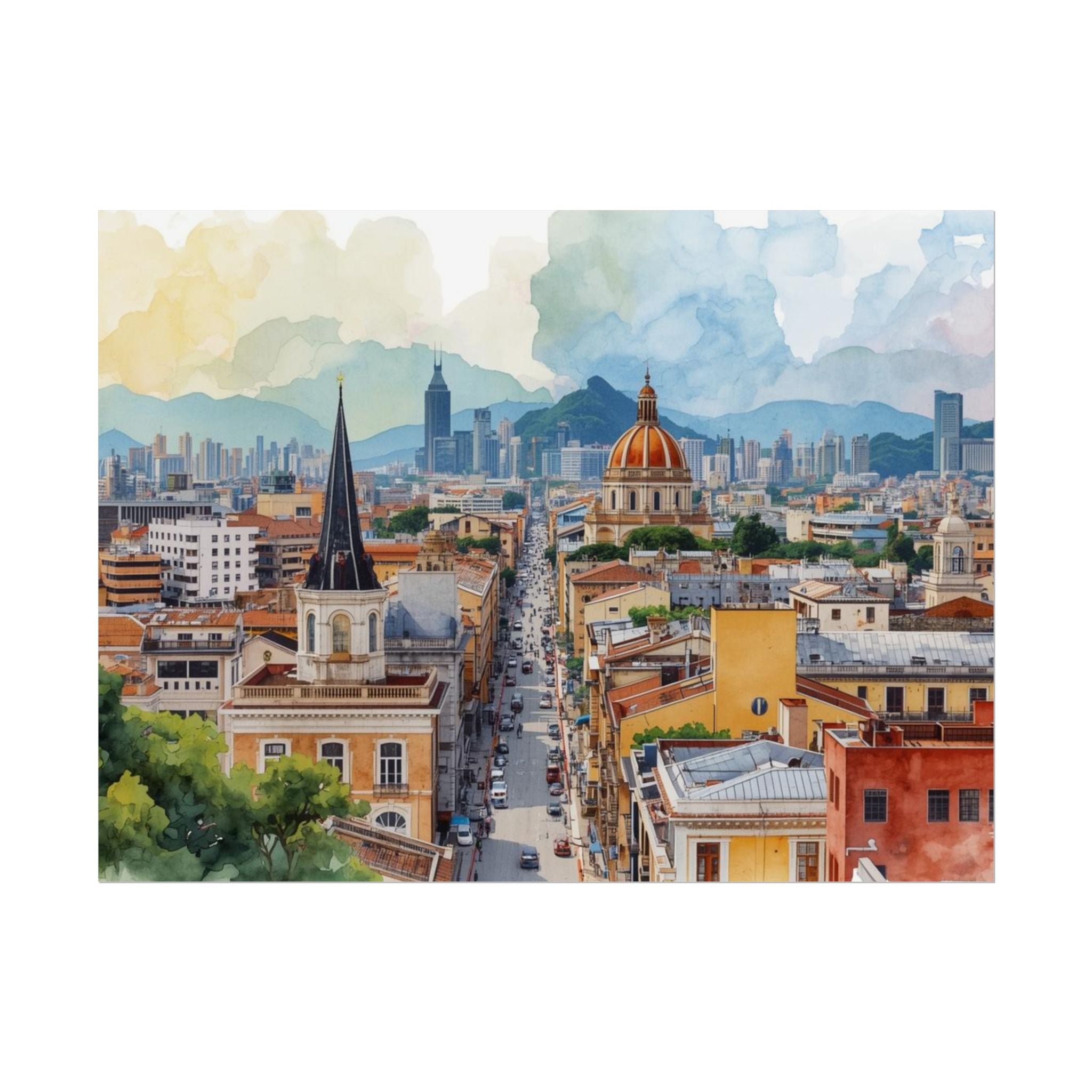 Cityscape Art Print of Sao Paolo, Brazil by Rosetta Creative Boutique, Rolled Posters, Modern Wall Decor, Urban Art, Home Decoration, Landscape Photography - Rosetta Creative Boutique
